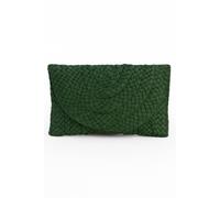 Blue Vanilla Woven Clutch Bag In Green Green