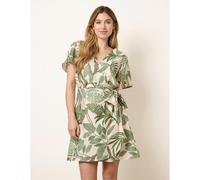 Blue Vanilla Wrap Front Sarong Mini Dress - M - Green