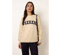 Blue Vanilla Yellow Weekend Sweatshirt In Cream Cream L/XL