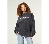 Blue Vanilla You Are Enough Slogan Sweatshirt - One Size - Grey