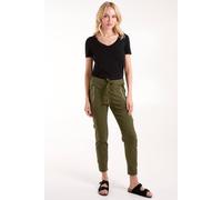 Blue Vanilla Zip Drawstring Trouser In Khaki Khaki L