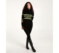 Blue Vanilla Zip Neck Logo Jumper - One Size - Black