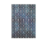 Blue Velvet Midi Lined Journal: Flexi softcover, 100 gsm, ribbon marker, memento pouch, book edge printing