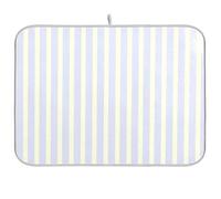 Blue Vertical Stripes Dish Drying Mat Absorbent Dish Drying Mat Fast Drying Drainer Mats Kitchen Accessories Medium 40cm x 45cm