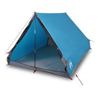 (Blue) vidaXL Camping Tent A-Frame 2-Person Dome Tent Blackout Fabric Waterproof