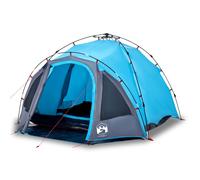 (blue) vidaXL Camping Tent Dome 3-Person Dome Tent Blackout Fabric Quick Release