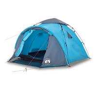 (Blue) vidaXL Camping Tent Dome 3-Person Lightweight Dome Tent Green Quick Release