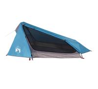 (blue) vidaXL Camping Tent Tunnel 1-Person Patio Dome Tent Blackout Fabric Waterproof