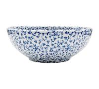 vidaXL Countertop Basin White and Blue Round Φ41x14 cm Ceramic