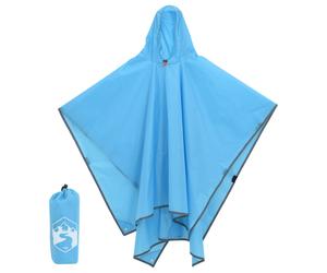 (Blue) vidaXL Rain Poncho with Hood 2-in-1 Design Waterproof Raincoat Rain Jacket