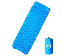 (blue) vidaXL Self Inflating Camping Mattress and Integrated Pillow Sleeping Mat