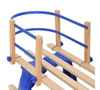 (blue) vidaXL Solid Wood Ply Backrest for Sledge Wooden Sleigh Backrest Blue/Red
