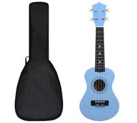 vidaXL Soprano Ukulele Set with Bag for Kids Musical String Instrument with Picks Music Scale Professionals Amateurs Baby Blue 21 Inch