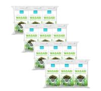 Blue Ville Seaweed Snacks (4g × 3 Pack) 12g (Pack of 4) - Crispy Roasted Seaweed Sheets, Korean-Style Snack, Light & Crunchy, Various Flavour, Healthy Snack Pack (Wasabi Flavour)