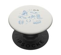 Blue Vintage Cowboy Western Rodeo Graphic Aesthetic PopSockets Adhesive PopGrip