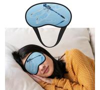 Blue Vintage Dragonfly Eye Masks for Sleep Soft Comfort Sleep Masks with Elastic Strap Adjustable Blackout Eye Shade Covers for Women Men Travel/Sleeping