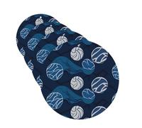 blue Volleyball Car Air Freshener Cards for Women Men 4 Pack Cute Car Accessories Long Lasting Scent Car Diffuser Hanging Auto Aromatherapy Tablets Car Fresheners Gifts