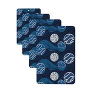 blue Volleyball Car Air Freshener Cards for Women Men 4 Pack Cute Car Accessories Long Lasting Scent Car Diffuser Hanging Auto Aromatherapy Tablets Car Fresheners Gifts