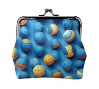 Blue Volleyball Print Versatile Coin Purse Exquisite Mini Wallet Cute Change Pouch for Any Occasion