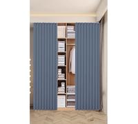 Blue Wardrobe Curtain for Open Closet 300x200cm Stylish Bedroom Divider Elegant Fabric Easy Installation Home Decor Solution