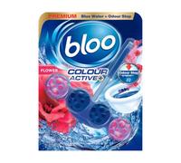 Blue Water Formula, Odour Stop Technology, Powerful Cleaning Action, Anti-Limescale, Dirt Protection, Long-Lasting Floral Fragrance, Colour Active (Flower Toilet Rim Block, Pack Of 1)