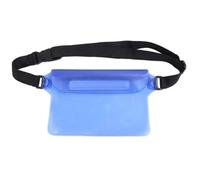Blue Waterproof Waist Bag, Dry Pouch with Adjustable Belt, Beach Phone Case for Swimming, Boating, Fishing, Camping, Hiking, Kayaking, Travel, Fits Smartphones and Valuables