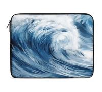 Blue Wave Art Laptop Sleeve 12inch Laptop Protective Case for Women Men Shockproof Computer Cover Portable Notebook Briefcases Computer Carrying Bag Lap Top Protector Compatible with Notebooks