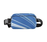 Blue Wave Fashionable Waist Bag Fanny Pack for Men Women Waterproof Cross Body Bag Belt Pack with Adjustable Strap for Travel Shopping Running