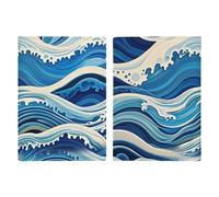 Blue Wave Painting Passport Holder Passport Wallet PU Leather Passports Protective Cover Slim Travel Accessories