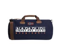 Blue Waxed Cotton Travel Bag with Removable Adjustable Shoulder Strap- female- Napapijri- Weekend Bags- Blue- ONE SIZE- Bags ONE SIZE