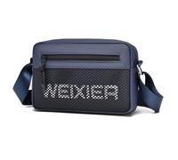 (Blue) WEIXIER D839 Men Crossbody Bag for 7.9 Inch Tablet Waterproof PU Leather Casual Shoulder Bag