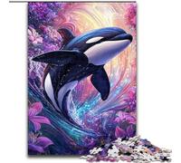 Blue Whale Adult Jigsaw Puzzles 1000, Pattern Assembly Deal As Gifts for The Whole Family Suitable for And 14 (26x38cm)