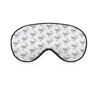 Blue Whale and Jelly Fish Sleep Mask Soft Eye Mask Eye Cover Eyeshade Blindfold with Adjustable Strap