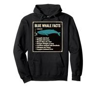 Blue Whale Facts Ocean Animal Largest Ever Info Pullover Hoodie