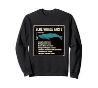 Blue Whale Facts Ocean Animal Largest Ever Info Sweatshirt