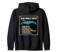 Blue Whale Facts Ocean Animal Largest Ever Info Zip Hoodie