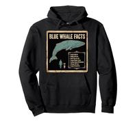 Blue Whale Facts Ocean Animal Science Chart Pullover Hoodie