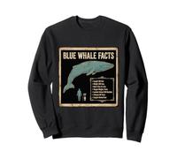 Blue Whale Facts Ocean Animal Science Chart Sweatshirt
