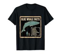 Blue Whale Facts Ocean Animal Science Chart T-Shirt