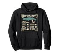 Blue Whale Facts Ocean Animal Science Info Pullover Hoodie