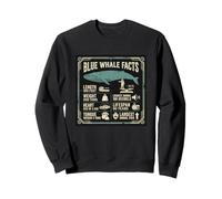 Blue Whale Facts Ocean Animal Science Info Sweatshirt