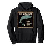 Blue Whale Facts Ocean Giant Marine Biology Info Pullover Hoodie