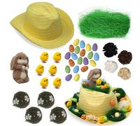 Blue Whale Gifts Boys Make Your Own Easter Bonnet Cowboy Hat Complete Kit - Brown Bunny