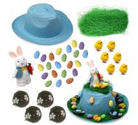 Blue Whale Gifts Boys Make Your Own Easter Bonnet Cowboy Hat Complete Kit - Bunny Boy