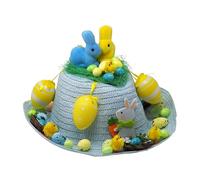 Blue Whale Gifts Boys Pre-Made Decorated Easter Cowboy Hat Bonnet - Bunnies