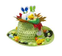 Blue Whale Gifts Boys Pre-Made Decorated Easter Cowboy Hat Bonnet - Bunny Nest