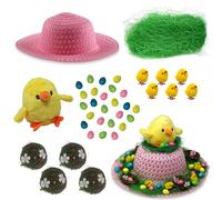 Blue Whale Gifts Girls Make Your Own Cute Easter Bonnet Hat Complete Kit - Giant Chick