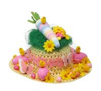 Blue Whale Gifts Girls Pre-Made Decorated Easter Hat Bonnet - Carrot