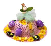 Blue Whale Gifts Girls Pre Made Decorated Easter Hat Bonnet - Green Fairy