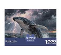 Blue Whale Jigsaw Puzzles Puzzle for Adults Kids. 1000 Piece Great Gifts Challenge Toy Educational Game Home Decoration for Adults& Kids Age 14 Years Up 38x26cm/1000pcs